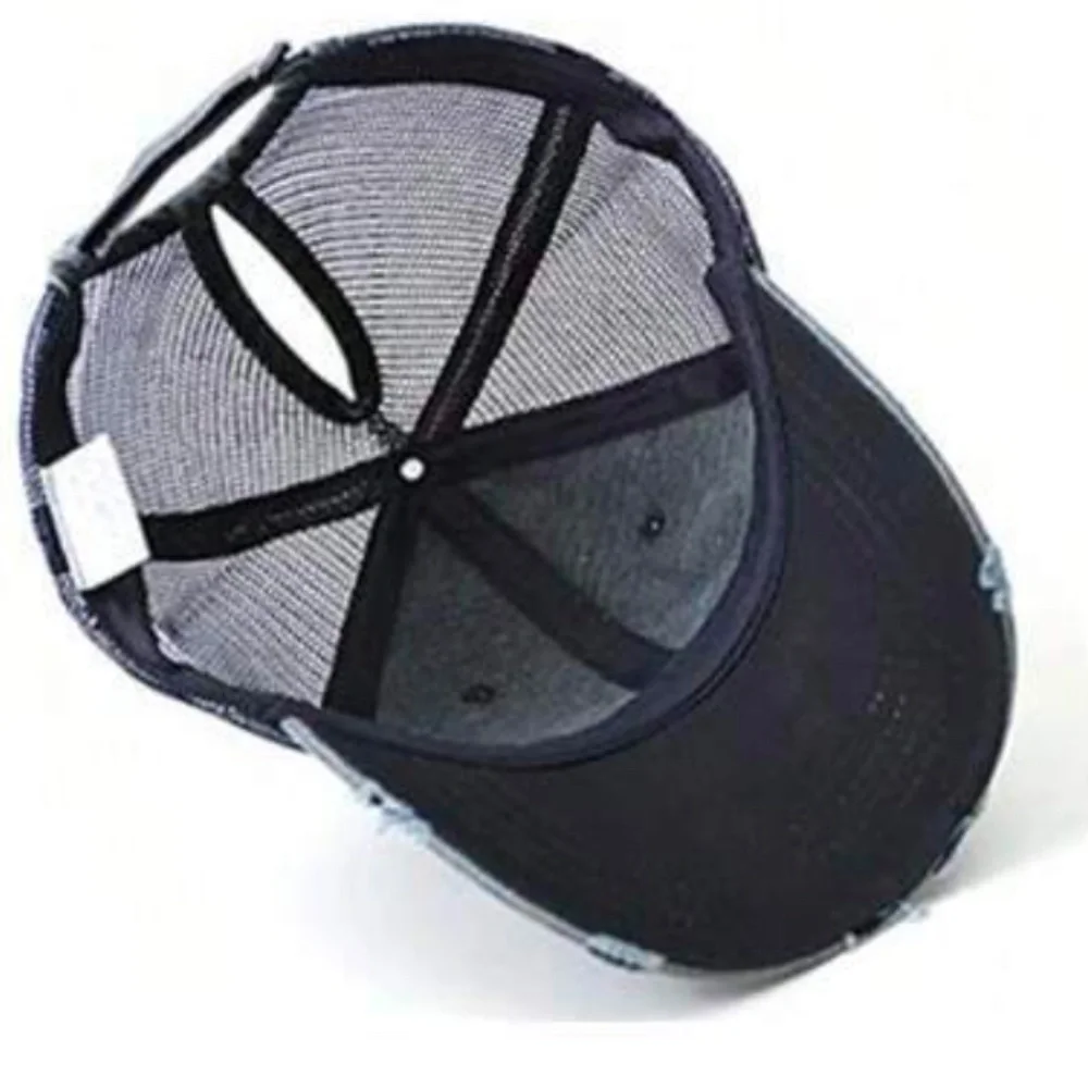 Distressed Ponytail mesh Cap - Picture 6 of 10